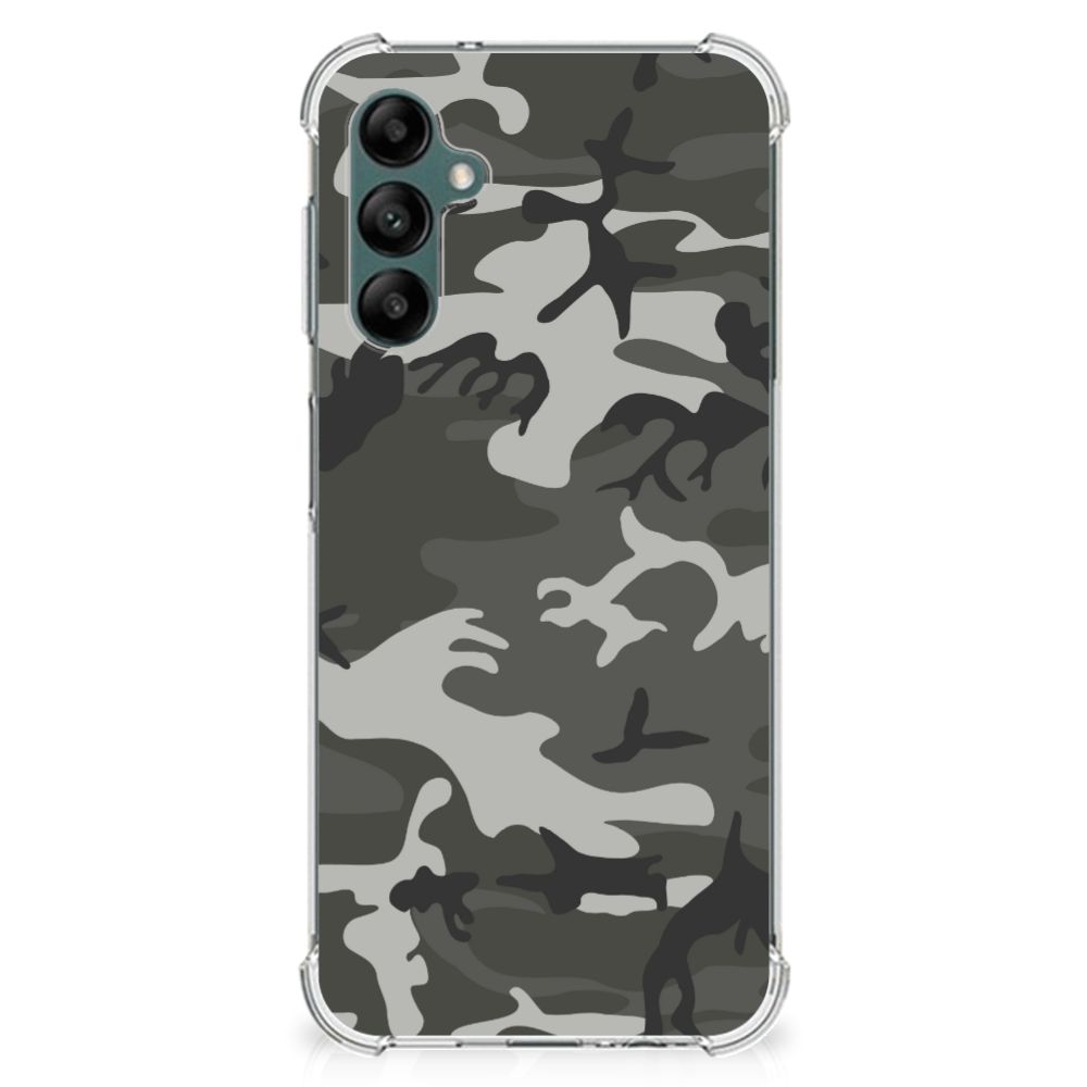 Samsung Galaxy A14 5G/4G Doorzichtige Silicone Hoesje Army Light in camo design