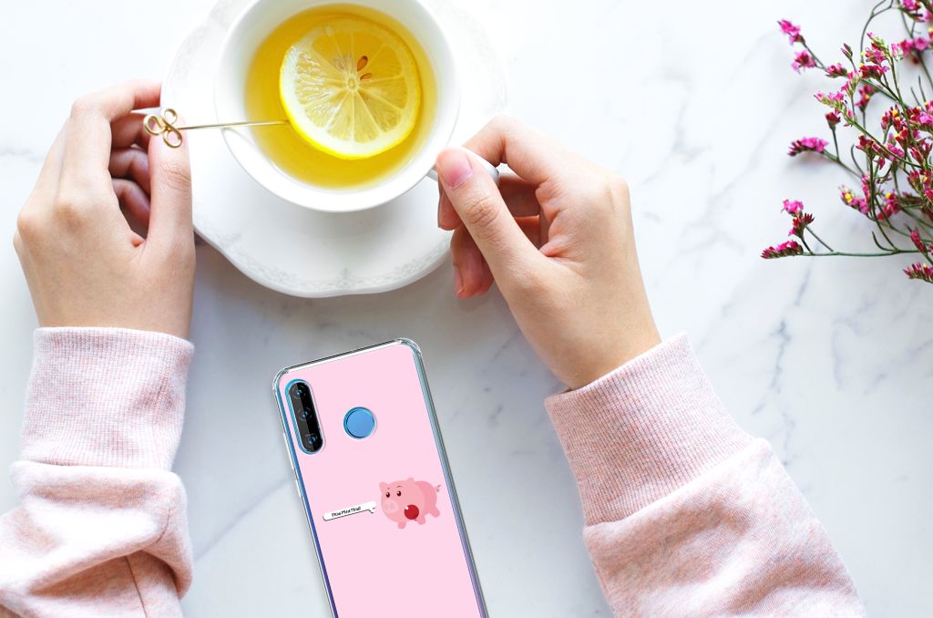 Huawei P30 Lite Stevig Bumper Hoesje Pig Mud