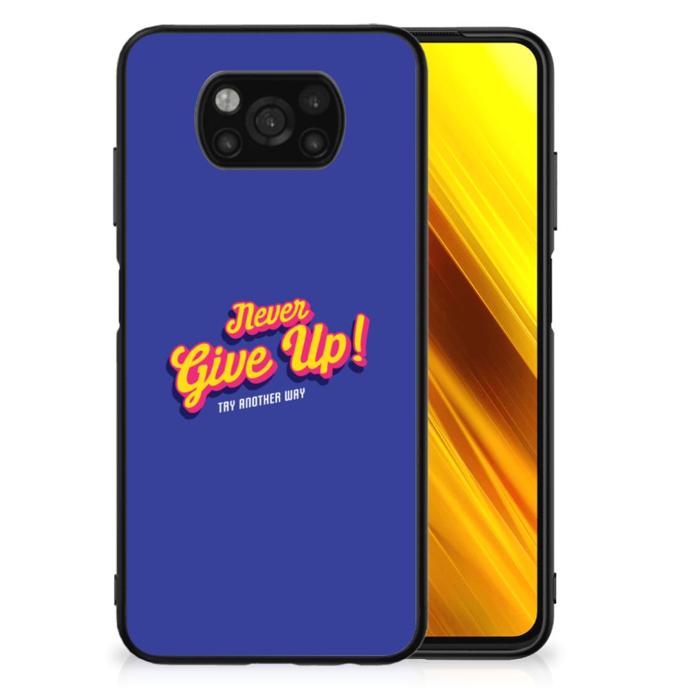 Xiaomi Poco X3 | X3 Pro Telefoon Hoesje met tekst Never Give Up B2C Telecom