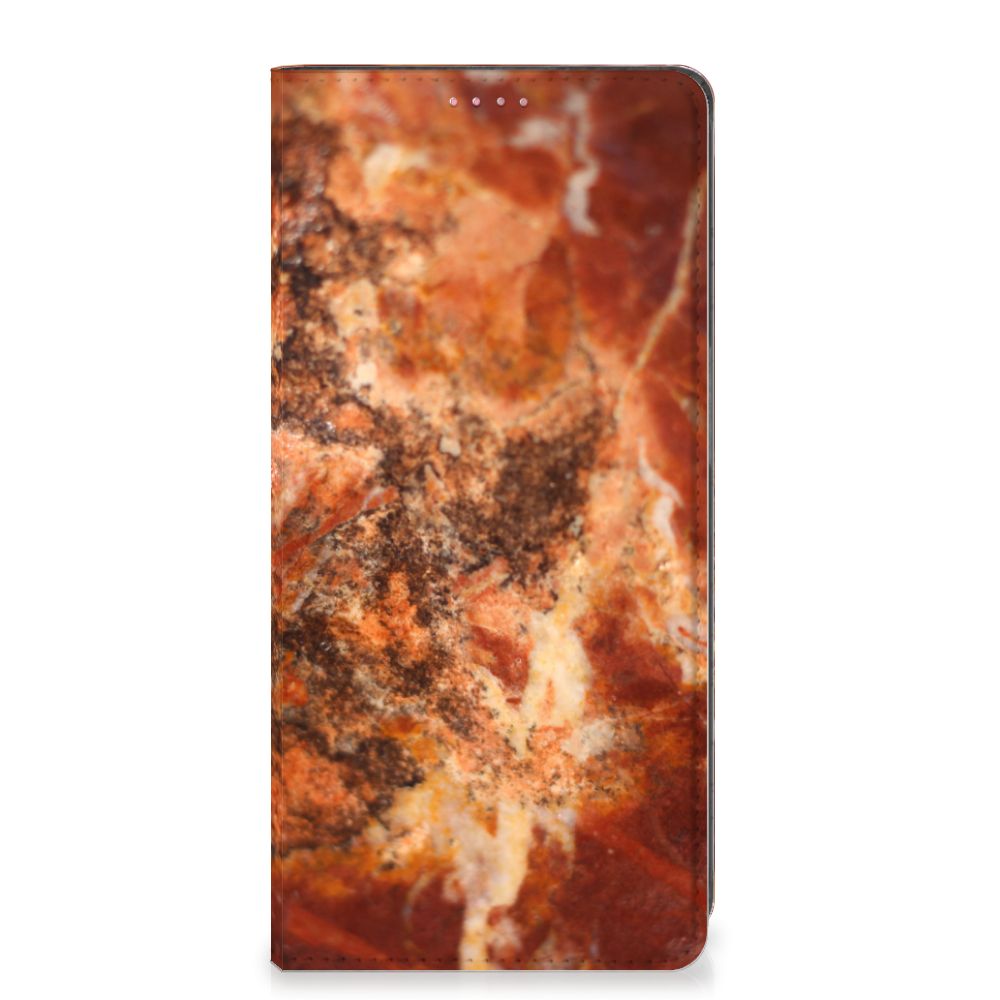 OPPO A54 5G | A74 5G | A93 5G Standcase Marmer Bruin - B2C Telecom
