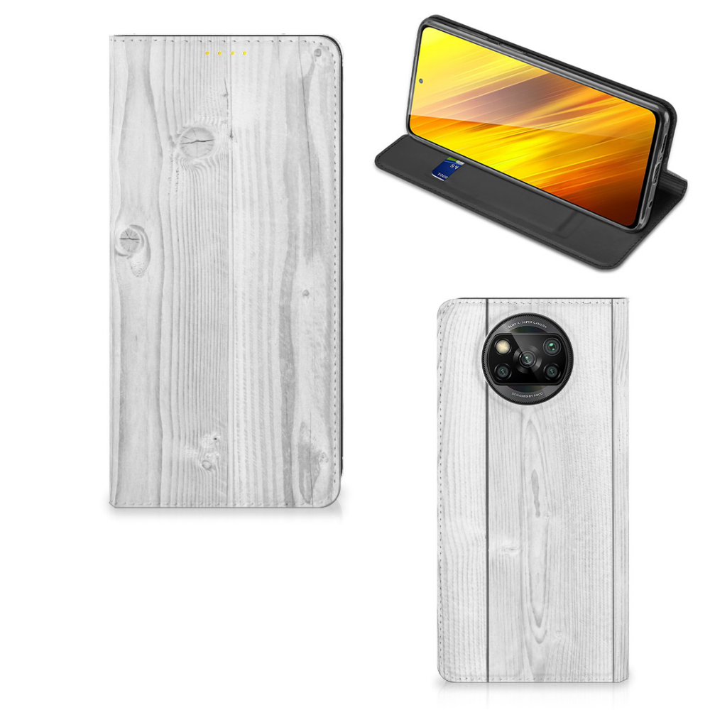 Xiaomi Poco X3 Pro | Poco X3 Book Wallet Case White Wood - B2C Telecom