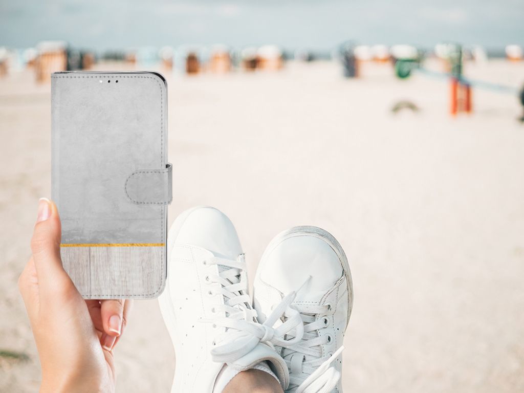 Motorola Moto G7 | G7 Plus Book Style Case Wood Concrete
