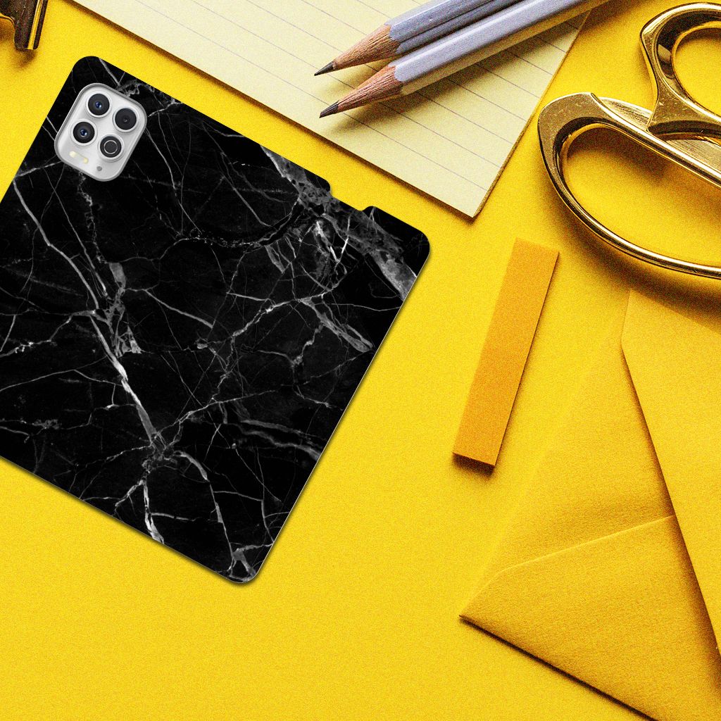 Motorola Moto G100 Standcase Marmer Zwart - Origineel Cadeau Vader - B2C Telecom