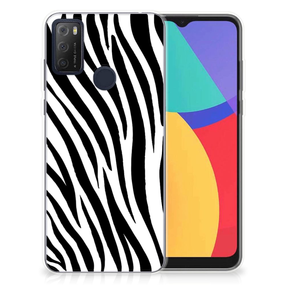 Alcatel 1S (2021) TPU Hoesje Zebra B2C Telecom