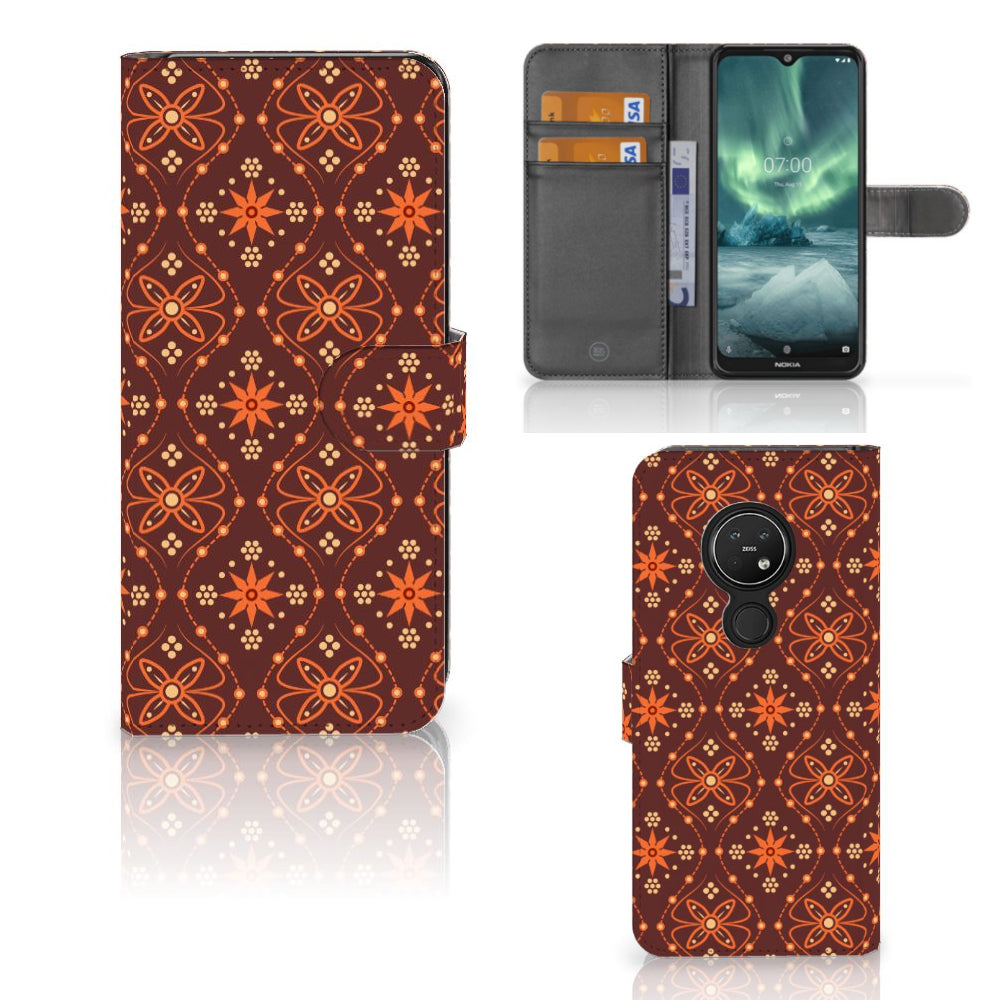 Nokia 7.2 | Nokia 6.2 Telefoon Hoesje Batik Brown