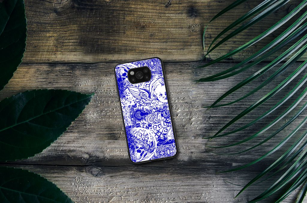 Telefoonhoesje Xiaomi Poco X3 | X3 Pro Angel Skull Blauw B2C Telecom