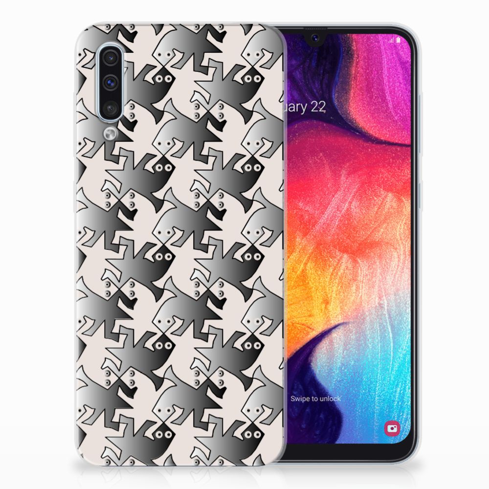 Samsung Galaxy A50 TPU Hoesje Salamander Grey