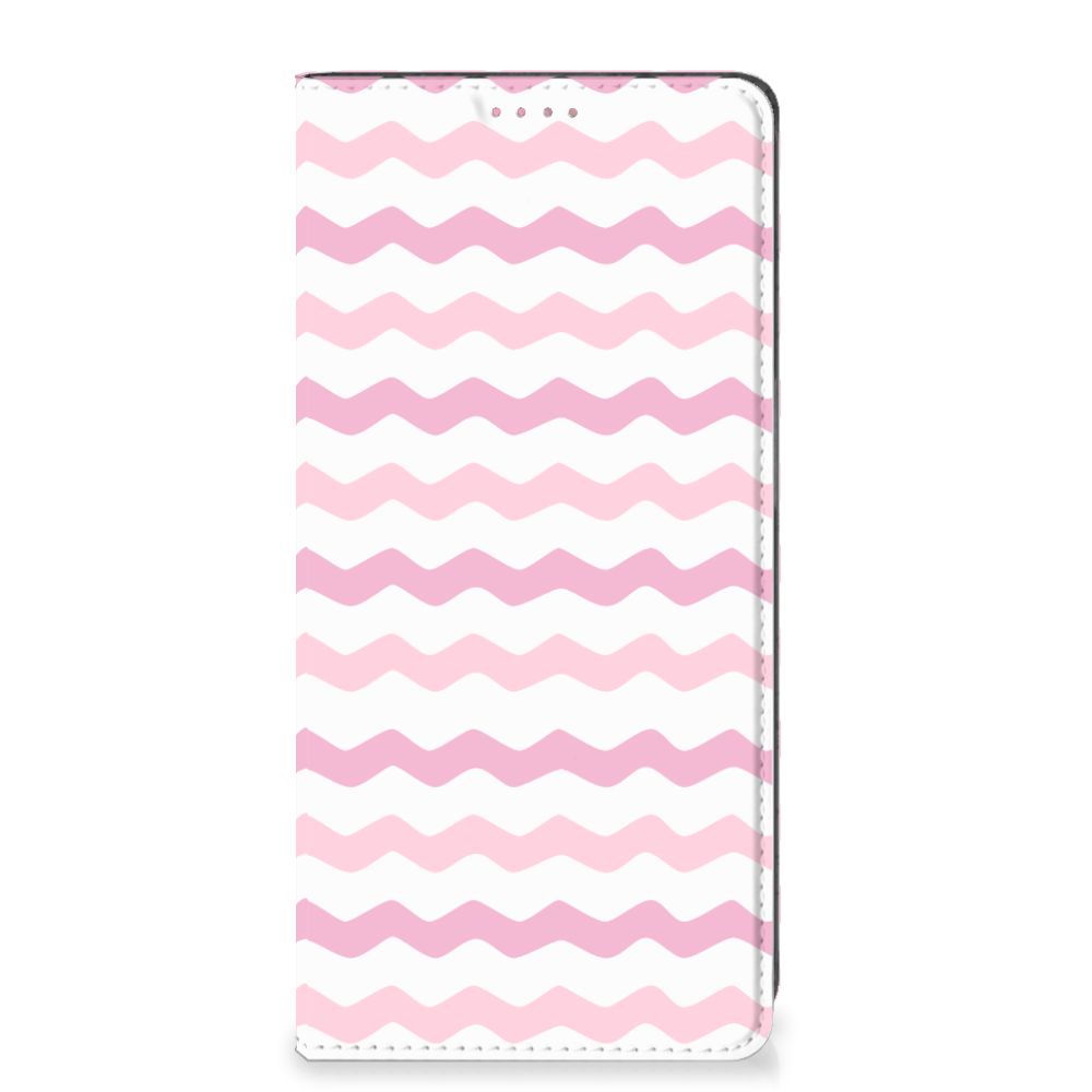 OPPO A54 5G | A74 5G | A93 5G Hoesje met Magneet Waves Roze