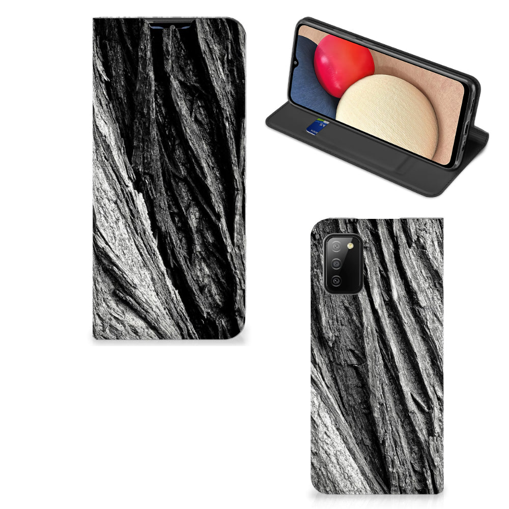 Book Wallet Case Samsung Galaxy M02s | A02s Boomschors Grijs