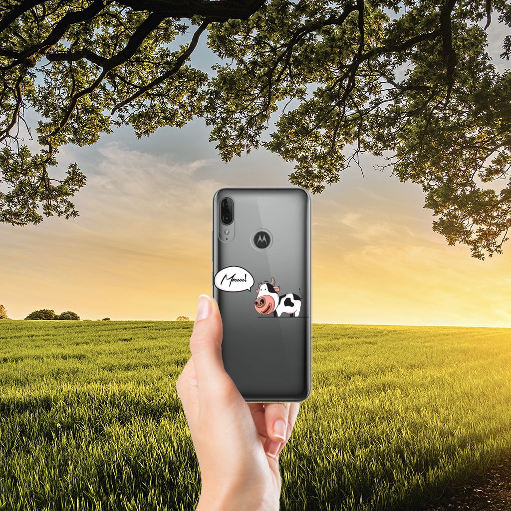 Motorola Moto E6 Plus Telefoonhoesje met Naam Cow