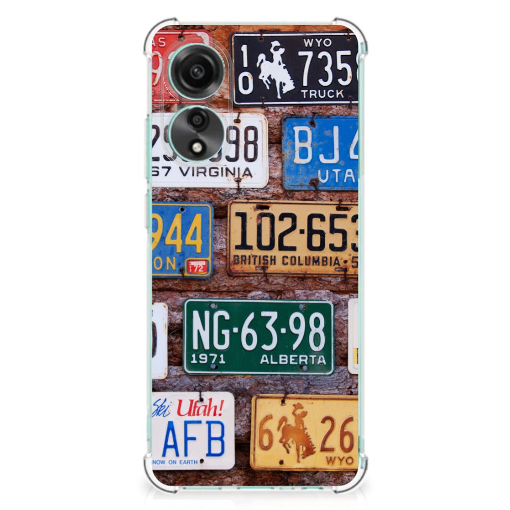 OPPO A78 4G Anti-shock Hoesje met foto Kentekenplaten