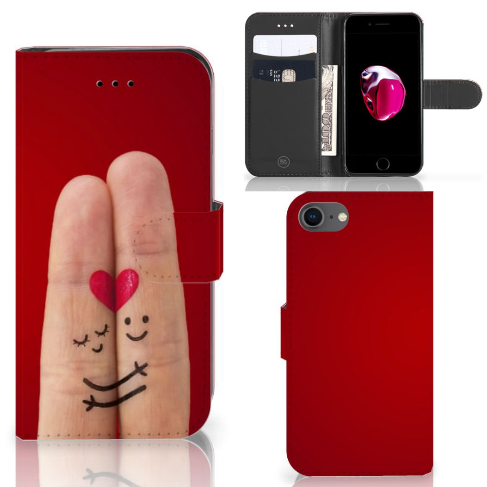 iPhone 7 | 8 | SE (2020) | SE (2022) Wallet Case met Pasjes Liefde - Origineel Romantisch Cadeau