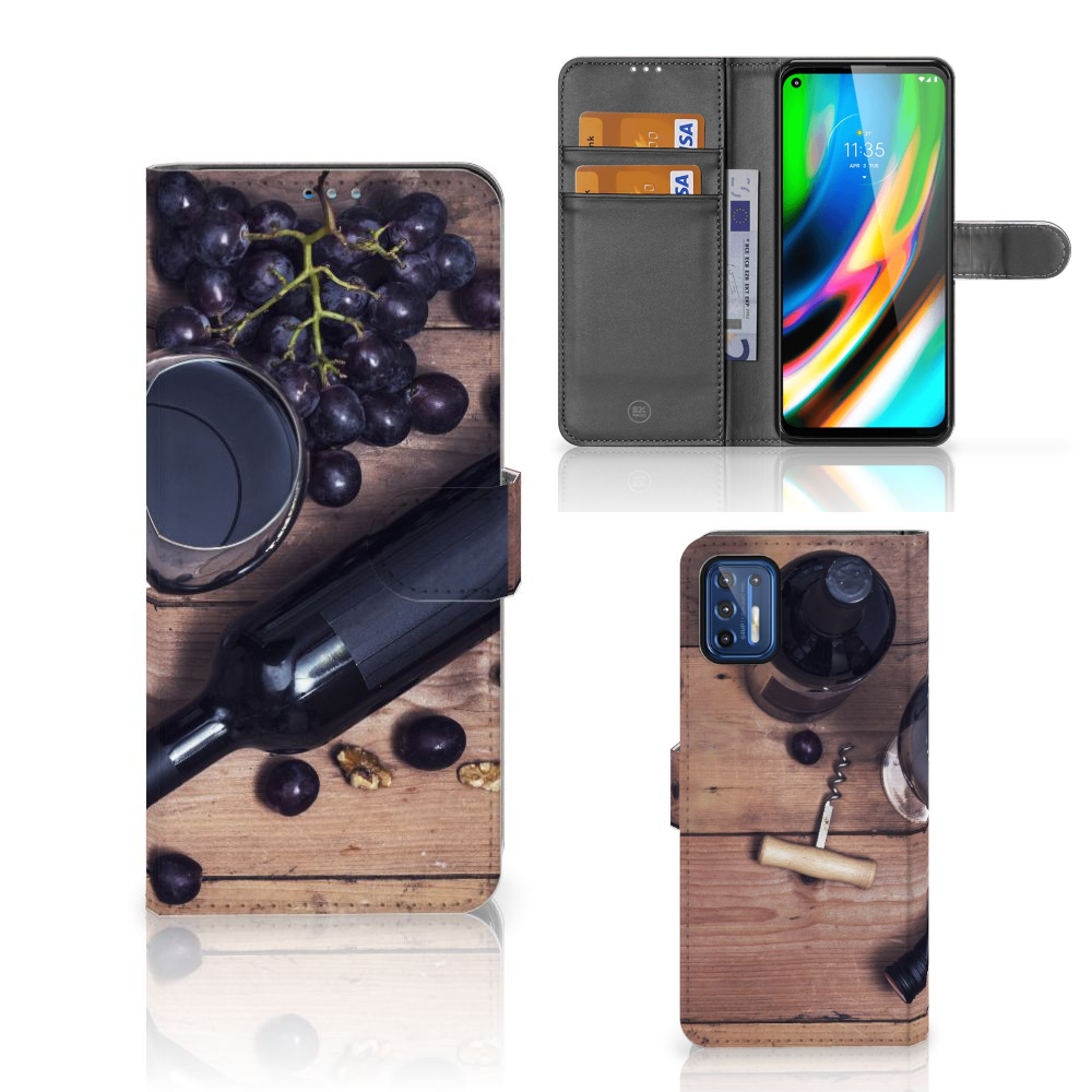 Motorola Moto G9 Plus Book Cover Wijn