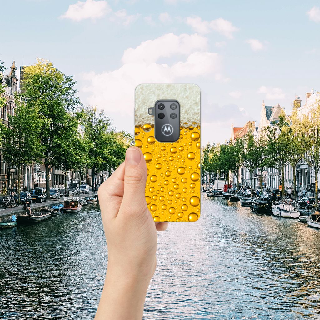 Motorola One Zoom Siliconen Case Bier