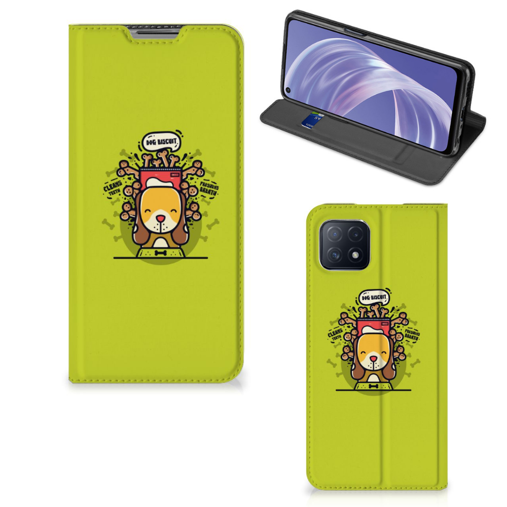 OPPO A73 5G Magnet Case Doggy Biscuit - B2C Telecom
