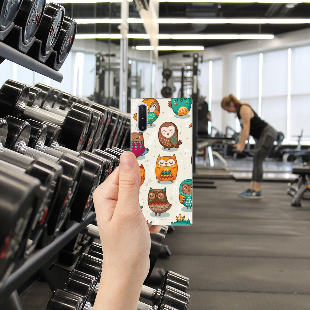 Samsung Galaxy Note 10 TPU Hoesje Vrolijke Uilen