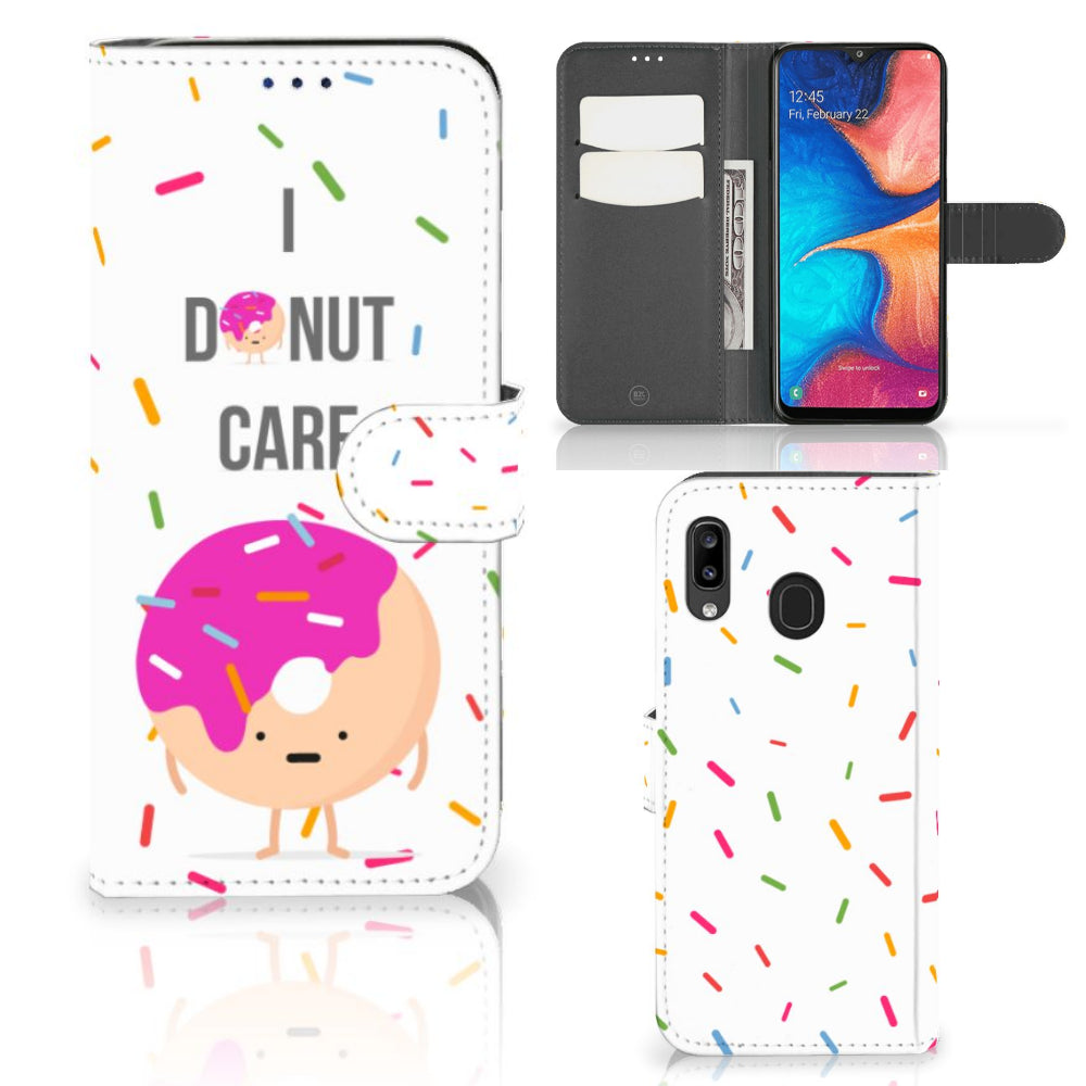 Samsung Galaxy A30 Book Cover Donut Roze