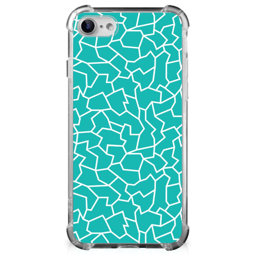 iPhone SE 2022/2020 | iPhone 8/7 Back Cover Cracks Blue