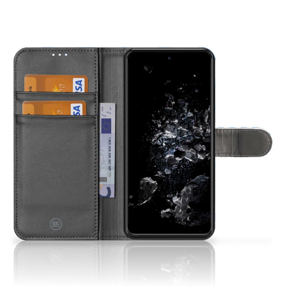 OnePlus 10T Telefoon Hoesje Zigzag Blauw