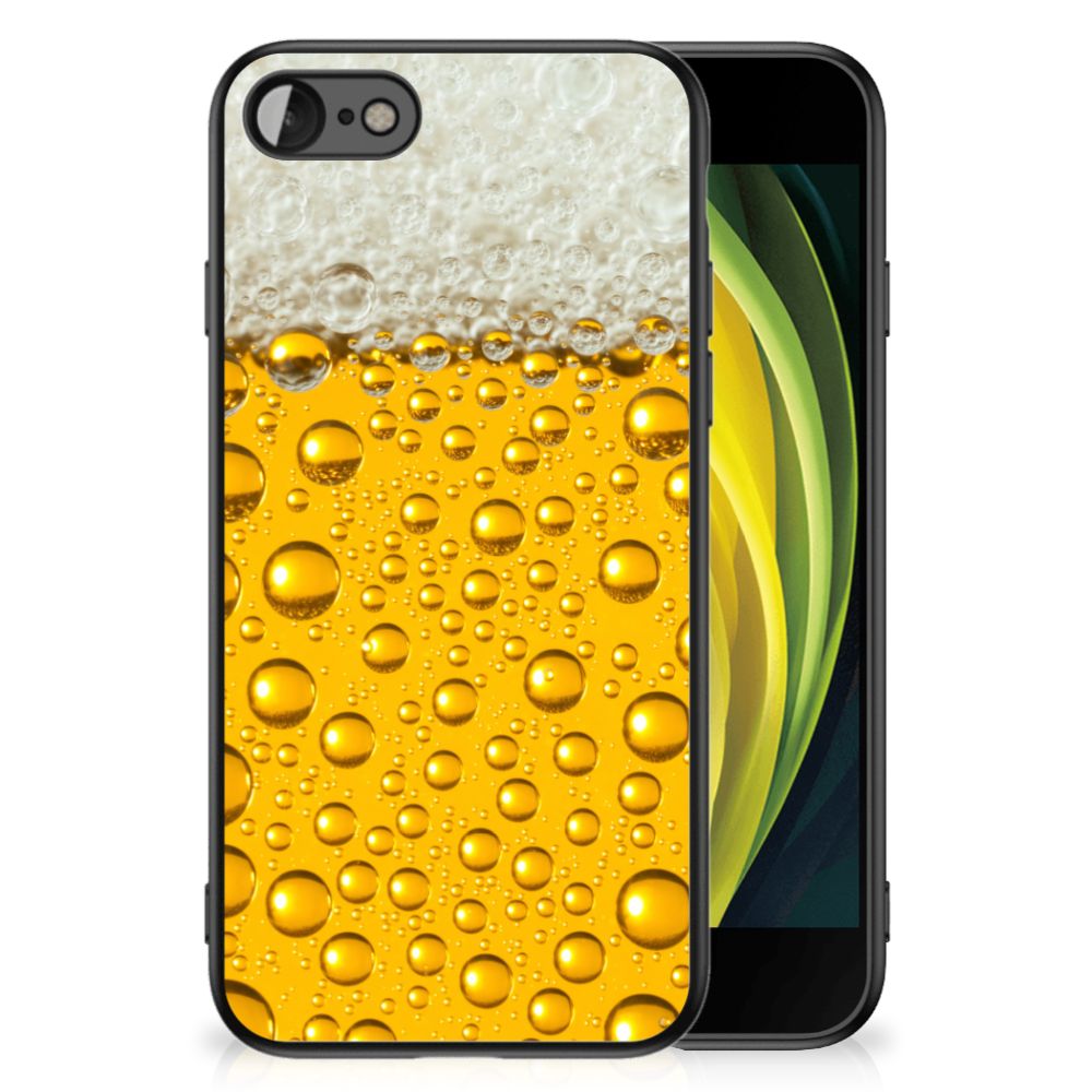 iPhone SE 2022 | SE 2020 | 7/8 Back Cover Hoesje Bier met bierdesign en druppels voor Apple iPhone.