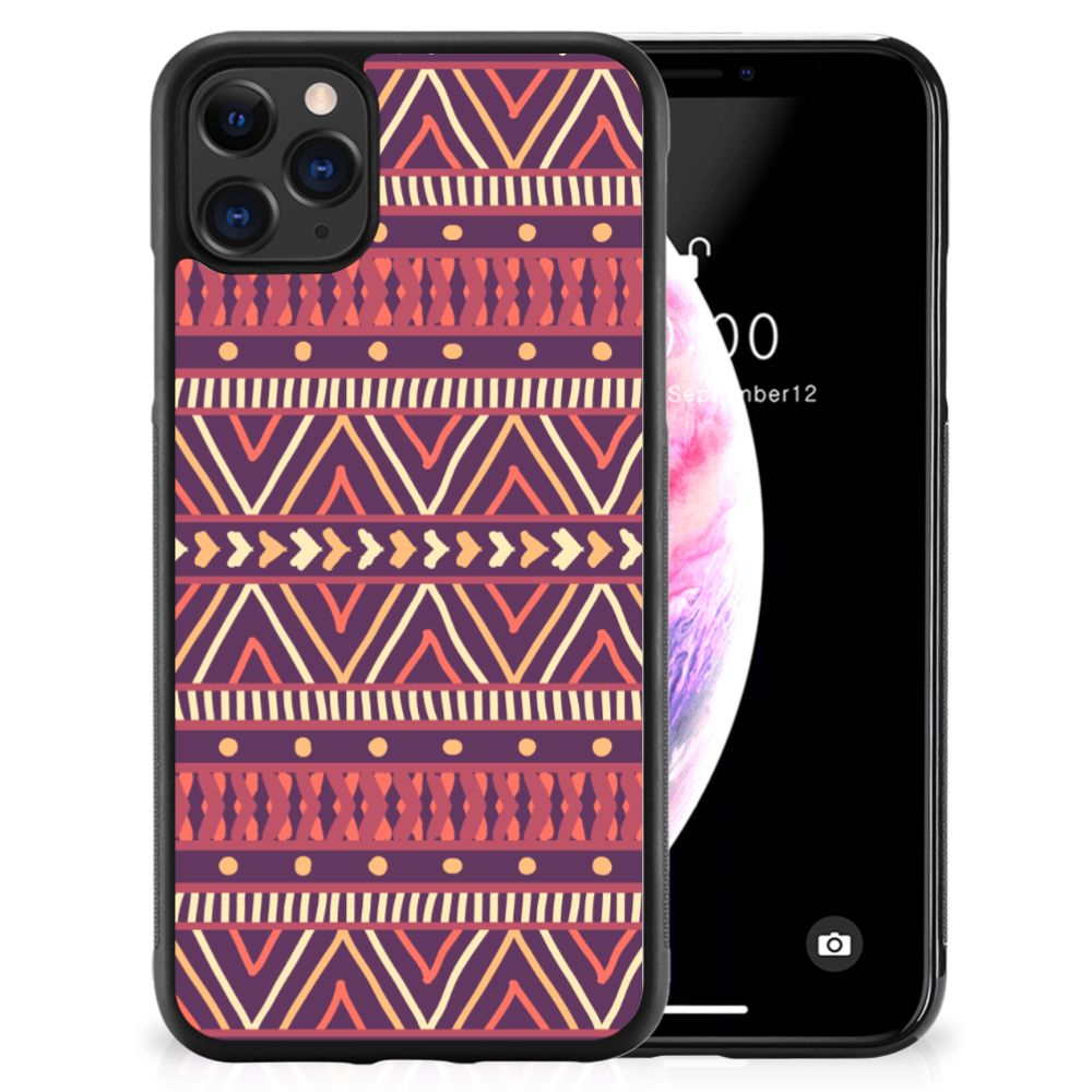 Apple iPhone 11 Pro Max Bumper Case Aztec Paars B2C Telecom