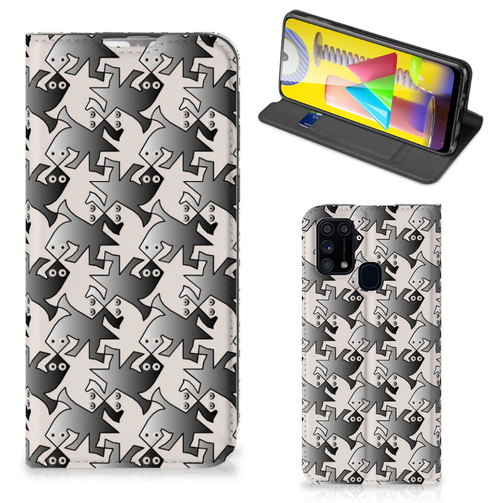Samsung Galaxy M31 Hoesje maken Salamander Grey - B2C Telecom