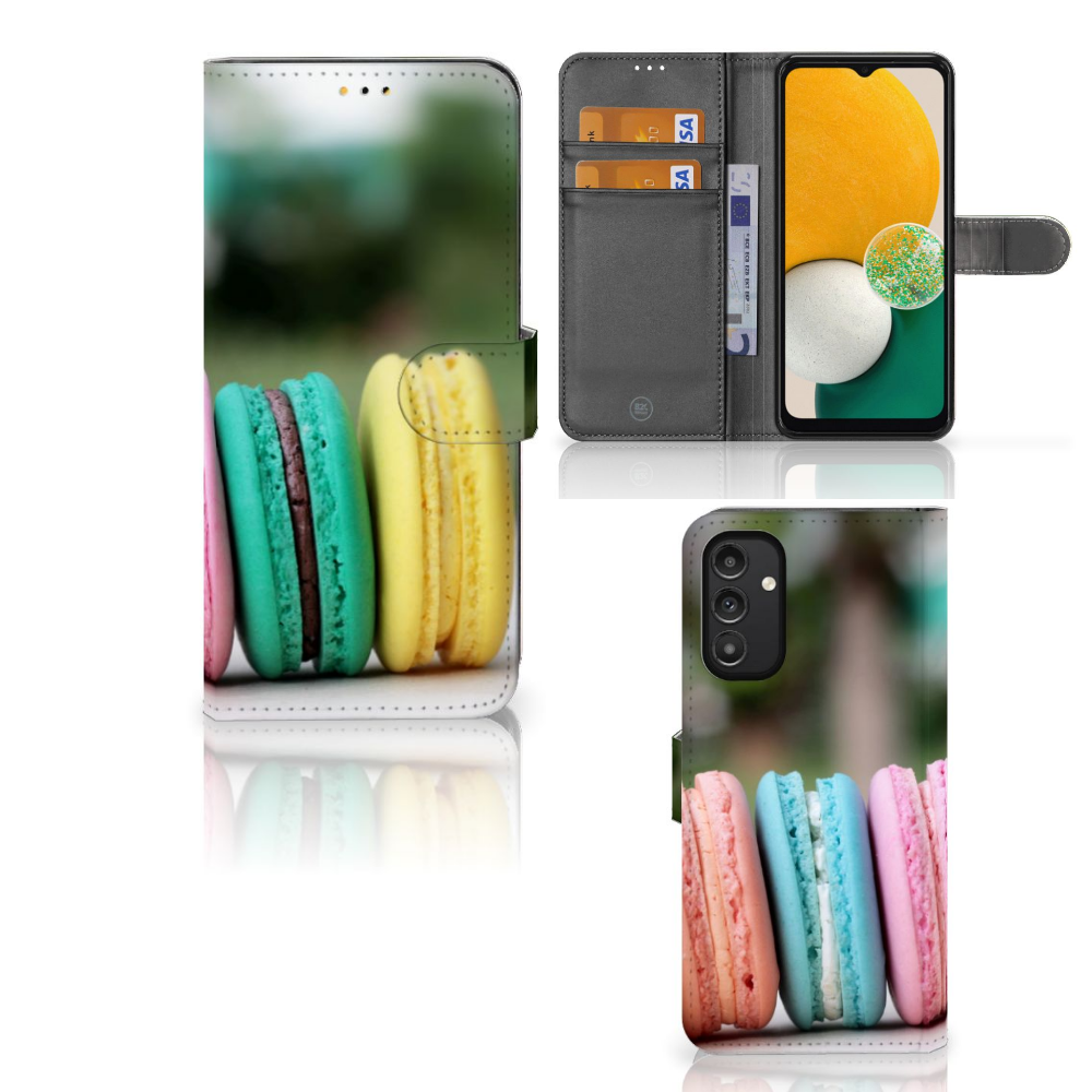 Samsung Galaxy A14 5G Book Cover Macarons featuring colorful macarons design.