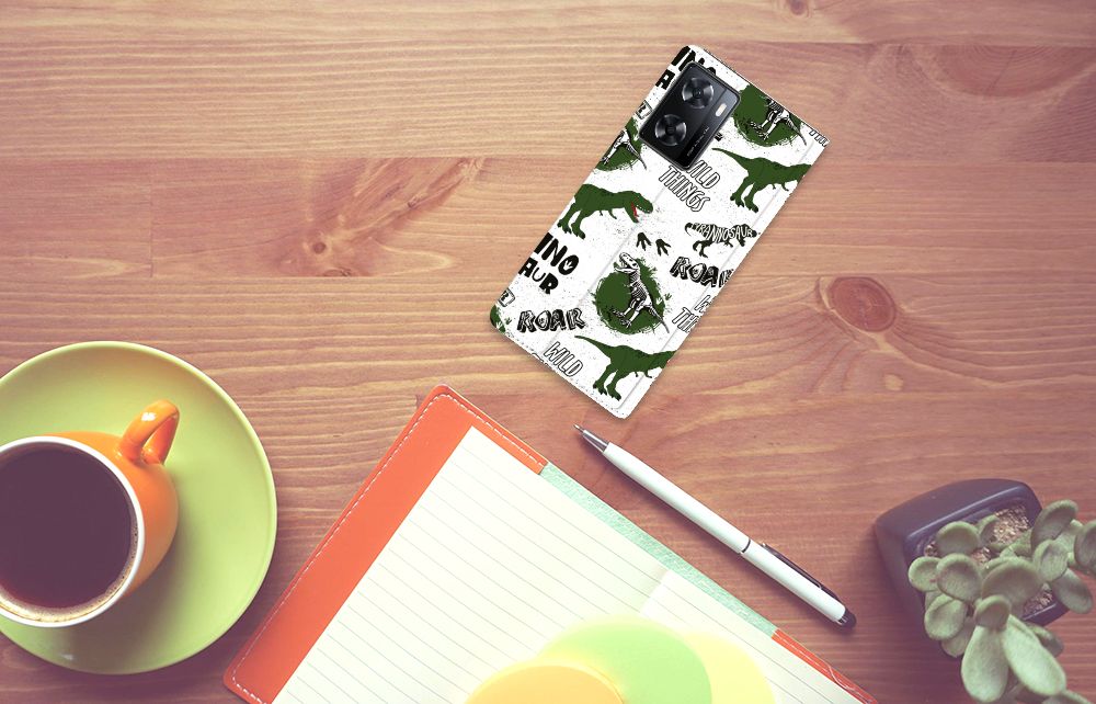 Hoesje maken voor OPPO A57 | A57s | A77 4G Dinosaurus - B2C Telecom