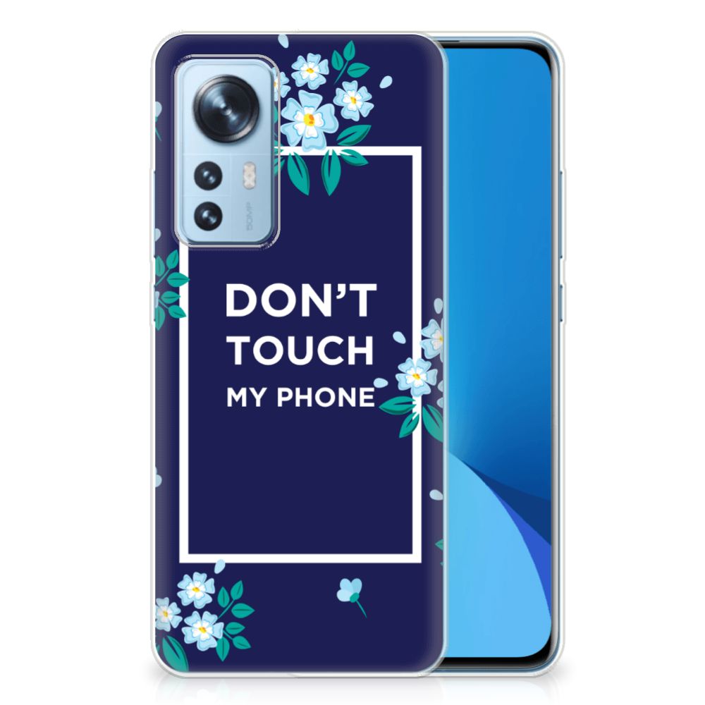 Xiaomi 12 | 12X Silicone-hoesje Flowers Blue DTMP
