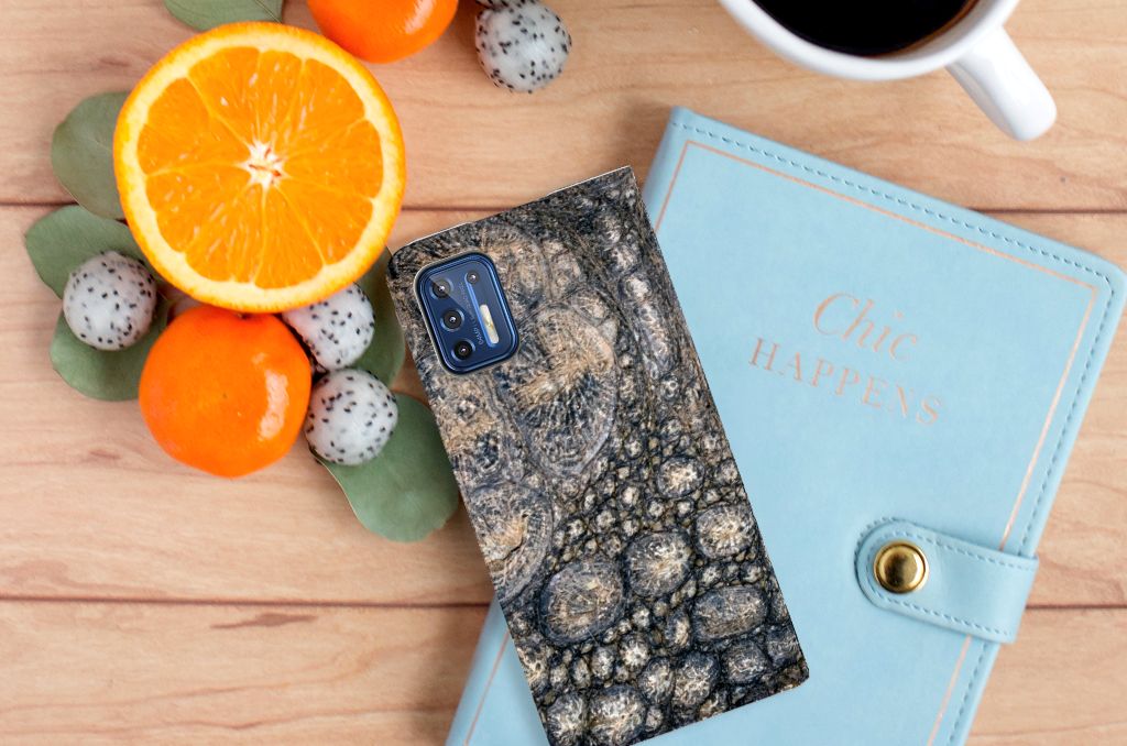 Motorola Moto G9 Plus Hoesje maken Krokodillenprint - B2C Telecom