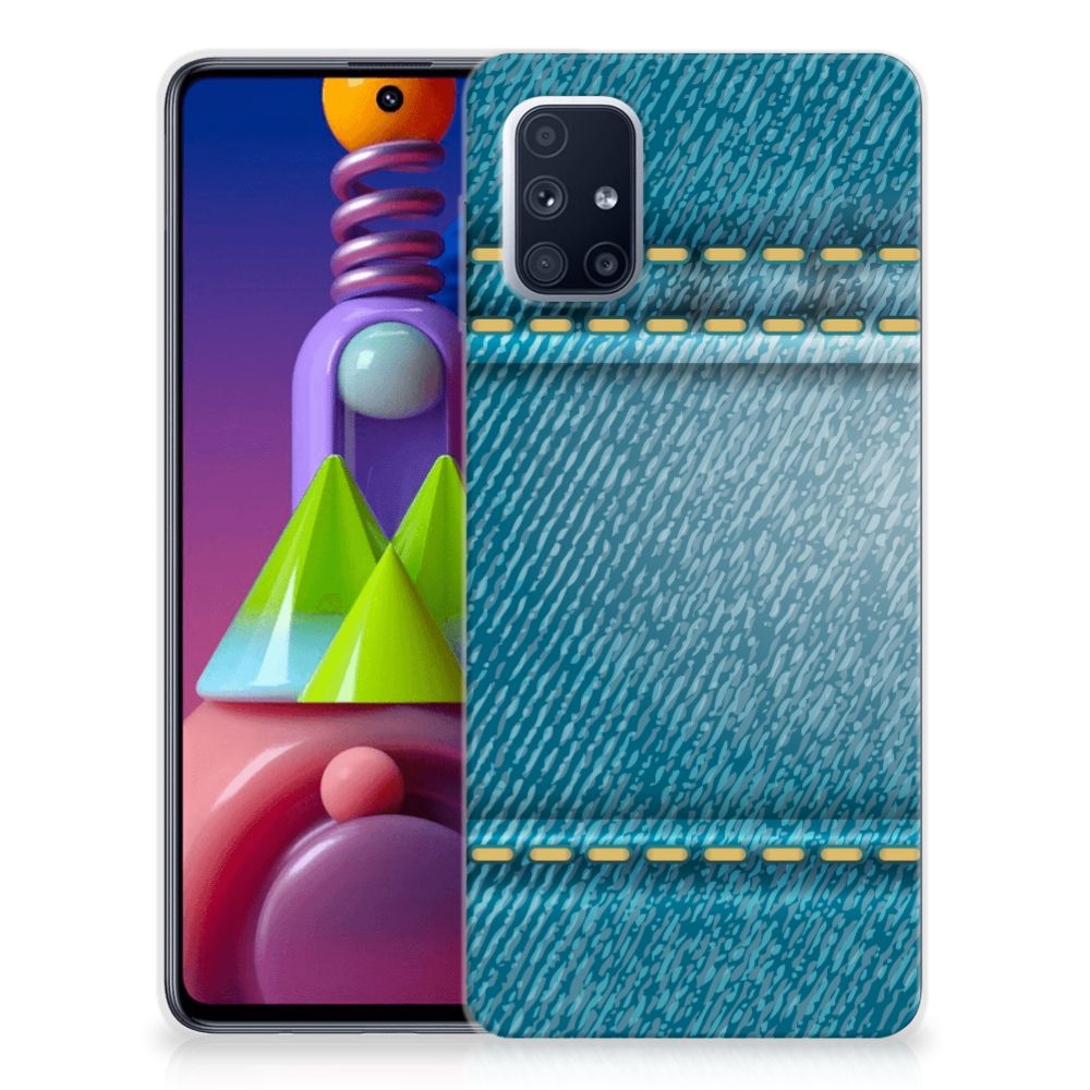 Samsung Galaxy M51 Silicone Back Cover Jeans