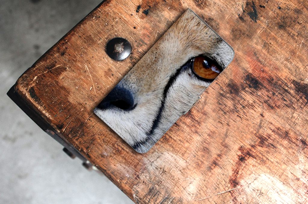 Samsung Galaxy S21 Plus Telefoonhoesje met Pasjes Cheetah