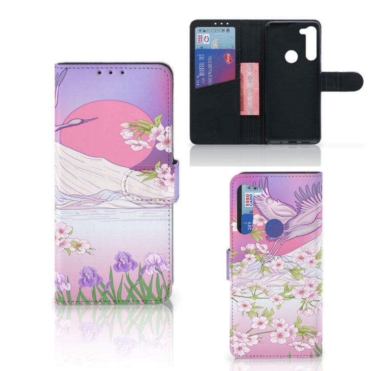 Motorola G8 Power Telefoonhoesje met Pasjes Bird Flying