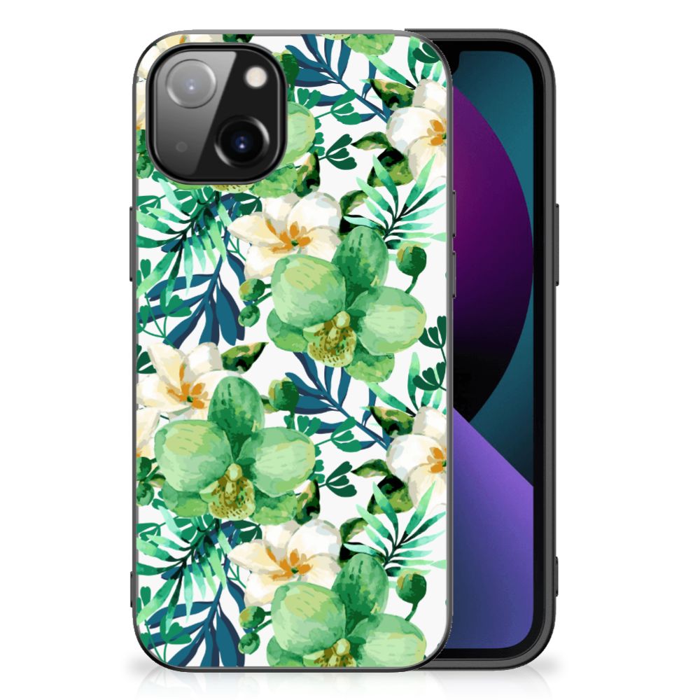 Apple iPhone 13 Bloemen Hoesje Orchidee Groen B2C Telecom