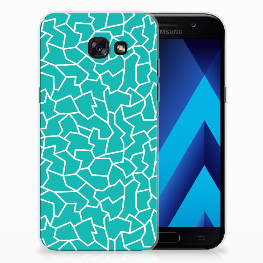 Samsung Galaxy A5 2017 Hoesje maken Cracks Blue