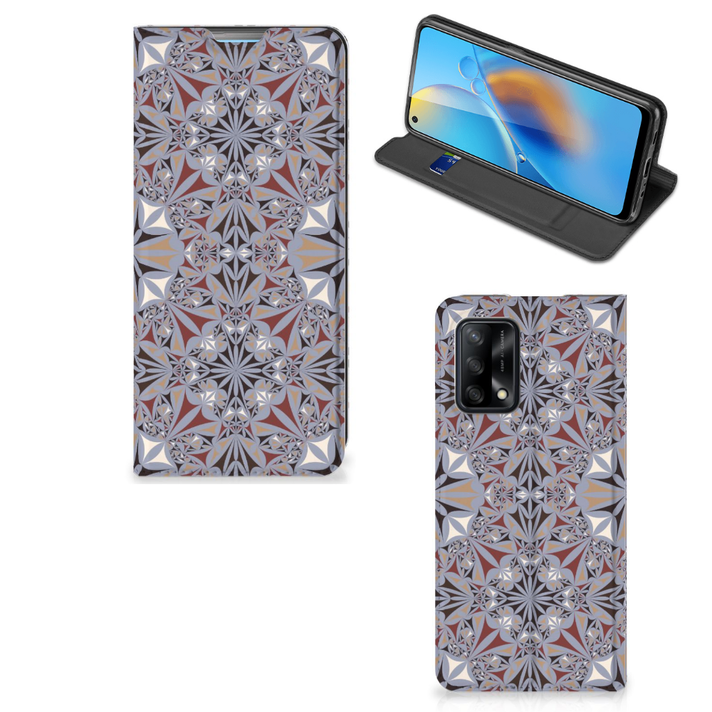 OPPO A74 4G Standcase Flower Tiles - B2C Telecom