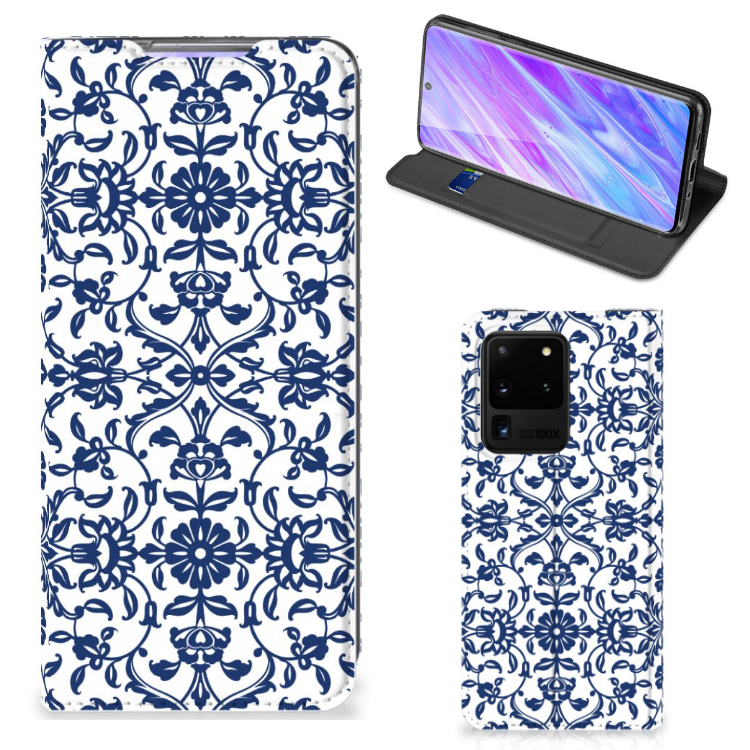 Samsung Galaxy S20 Ultra Smart Cover Flower Blue - B2C Telecom