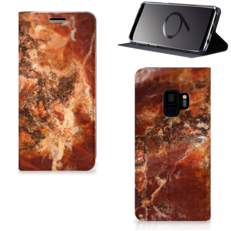 Samsung Galaxy S9 Standcase Marmer Bruin