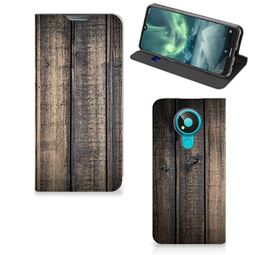 Nokia 3.4 Book Wallet Case Steigerhout - B2C Telecom