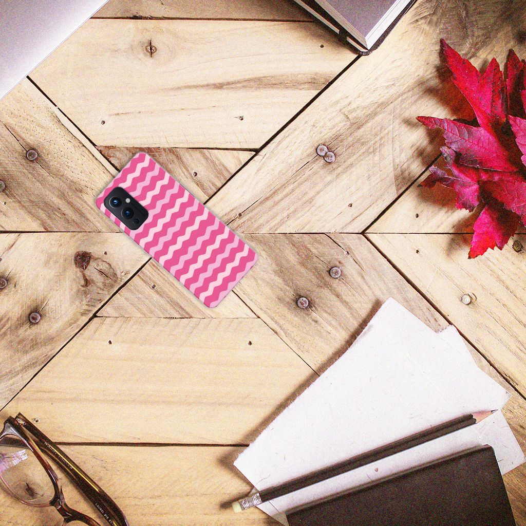 OnePlus 9 TPU bumper Waves Pink B2C Telecom