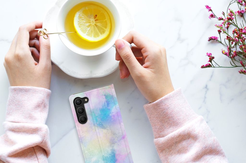 Bookcase Samsung Galaxy S23 Plus Watercolor Light - B2C Telecom