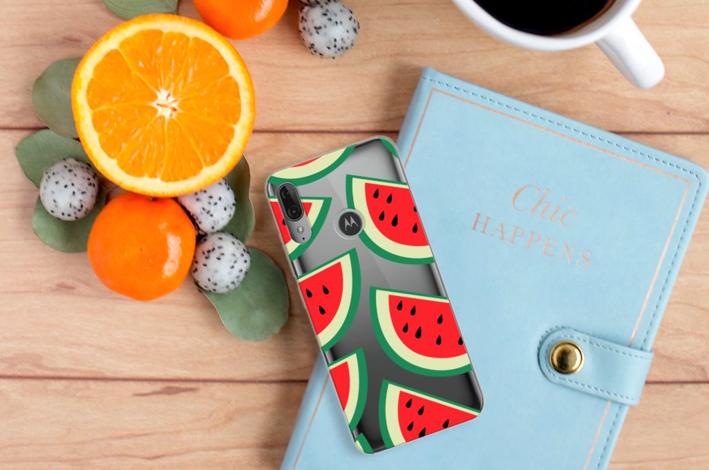 Motorola Moto E6 Plus Siliconen Case Watermelons