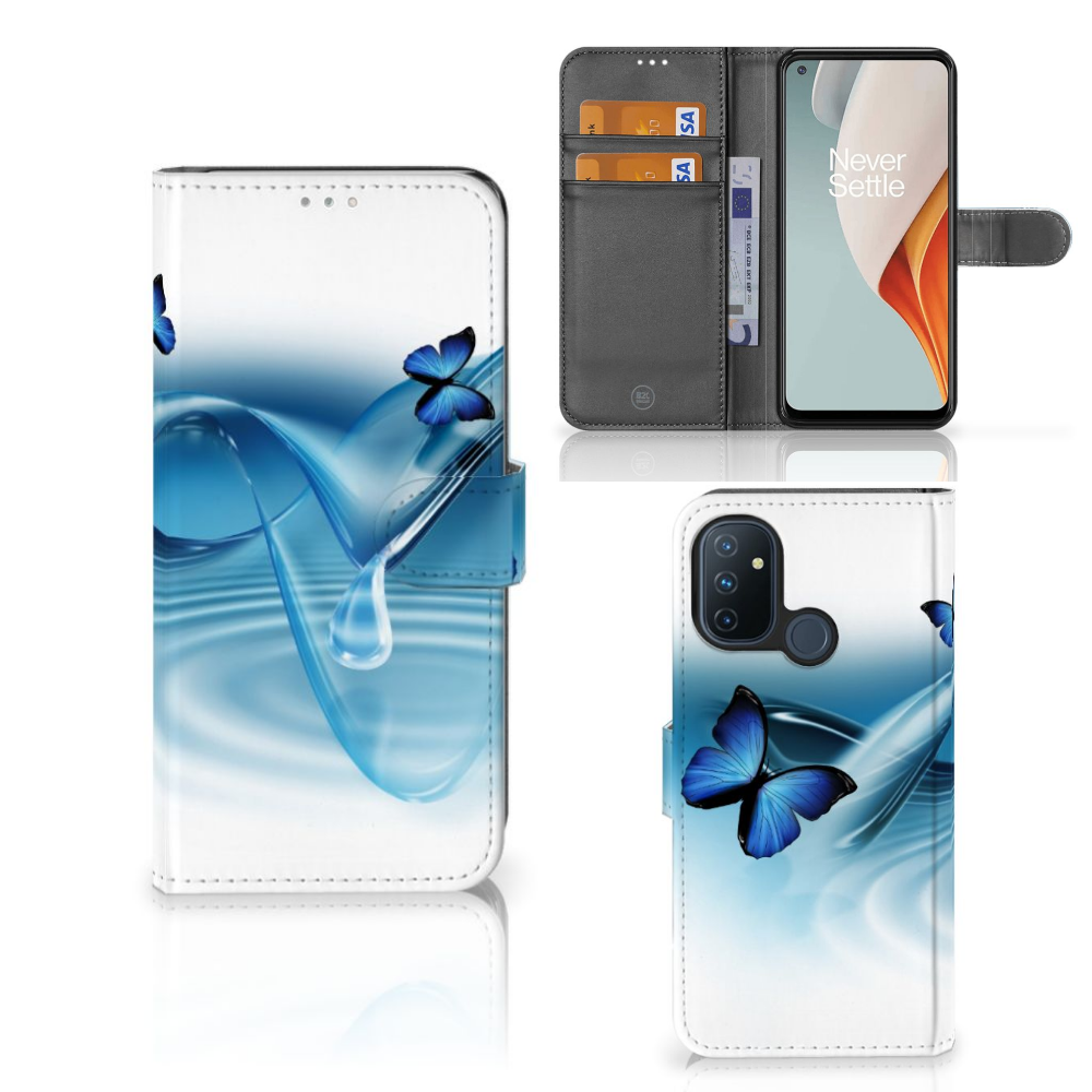 OnePlus Nord N100 Telefoonhoesje met Pasjes Vlinders