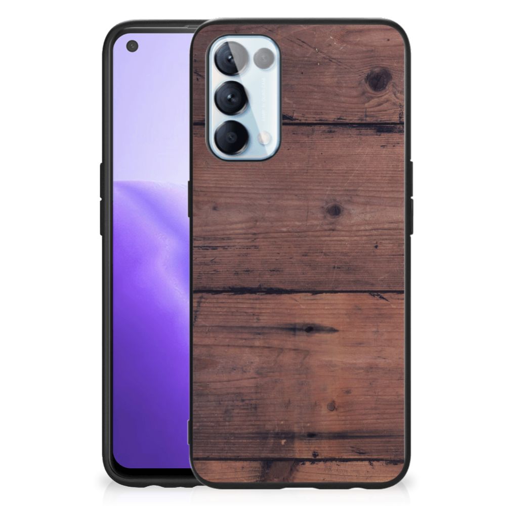 OPPO Reno5 5G | Find X3 Lite Houten Print Telefoonhoesje Old Wood