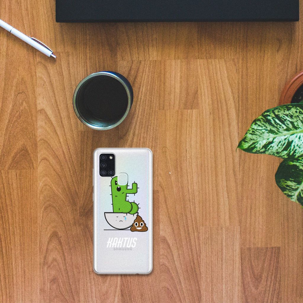 Samsung Galaxy A21s Telefoonhoesje met Naam Cactus Poo B2C Telecom