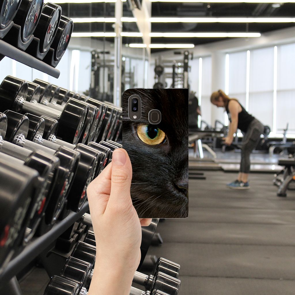 Samsung Galaxy A30 Hoesje maken Zwarte Kat