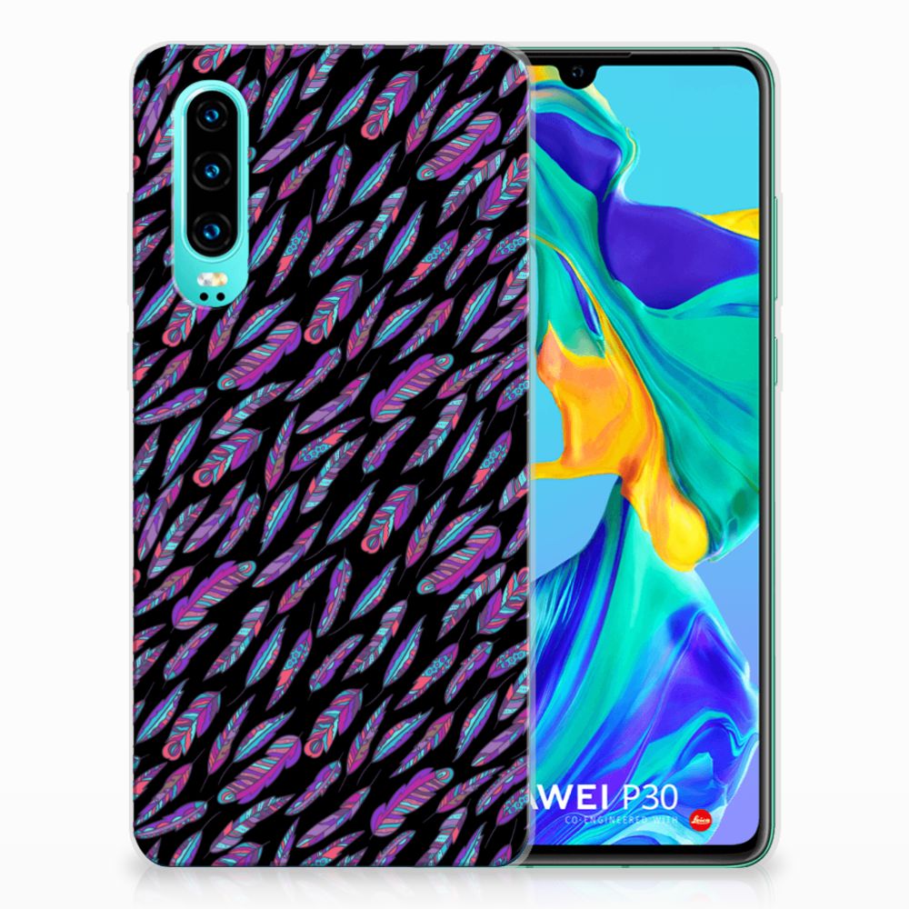 Huawei P30 TPU bumper Feathers Color