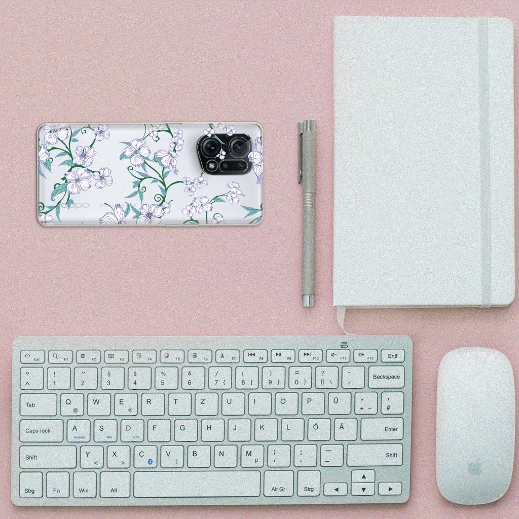 OPPO Find X5 Uniek TPU Case Blossom White