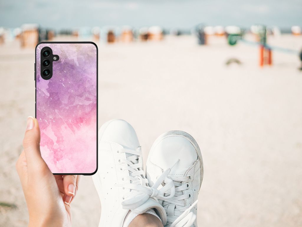 Kleurrijke Telefoonhoesje Samsung Galaxy A13 5G | A04s Pink Purple Paint B2C Telecom