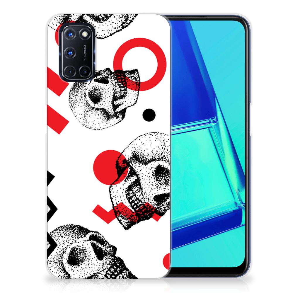 Silicone Back Case OPPO A52 | A72 Skull Red